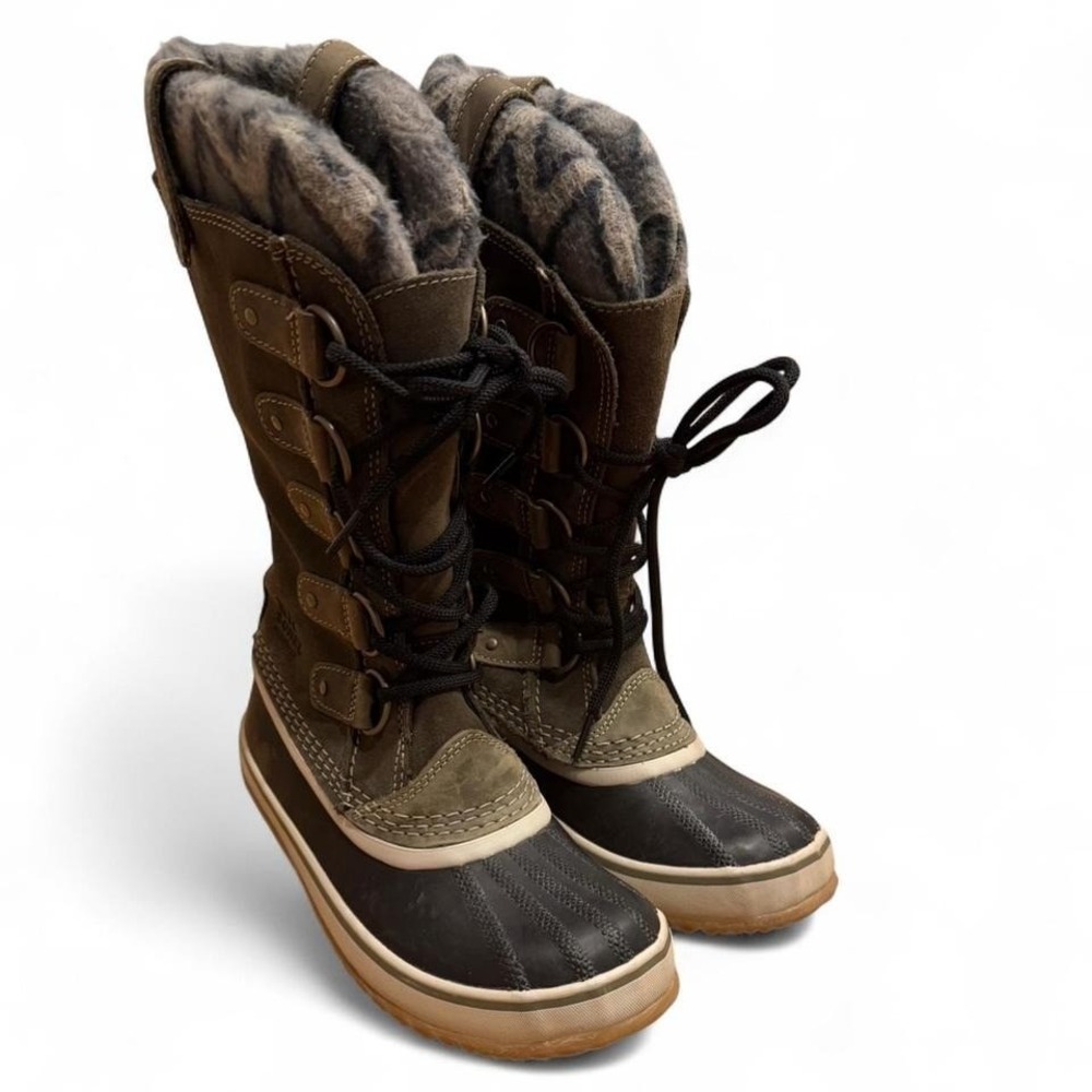 Sorel Joan of Arctic Knit II Waterproof Winter Boots Women's Size 7 Green - Picture 4 of 8